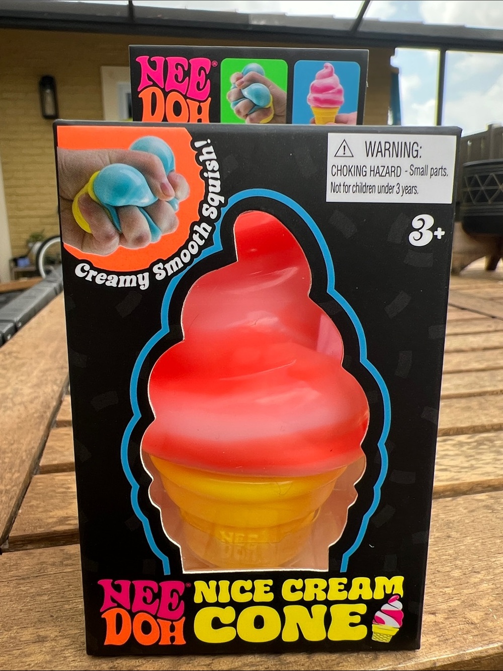 **AUTHENTIC** NeeDoh Nice Cream Cone Orange Ice Cream Squish